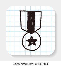 Medal doodle drawing