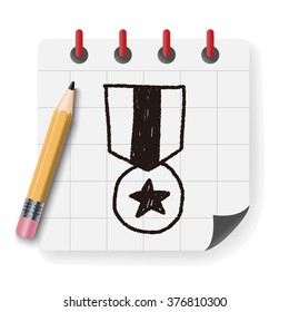 Medal doodle drawing