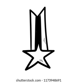 medal doodle icon vector 