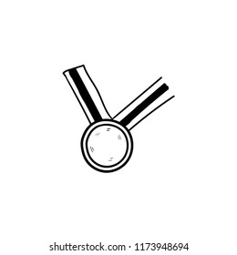 medal doodle icon vector 