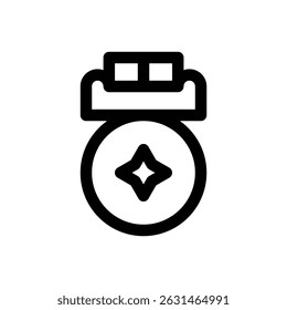 Medal. Editable stroke vector icon.