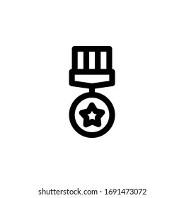 Medal Education Outline Icon Vector Illustration
