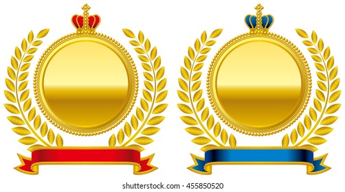 Medal emblem crown