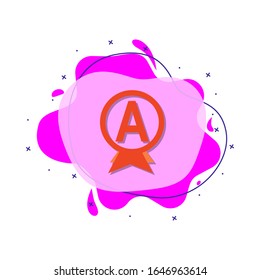 Medal for evaluation colored icon. Simple color vector of education icons for ui and ux, website or mobile application