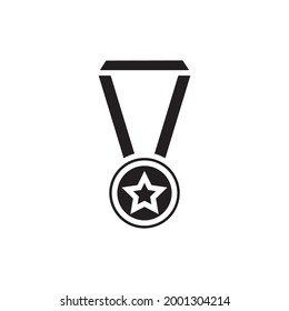 Medal Filled Icon Vector Illustration