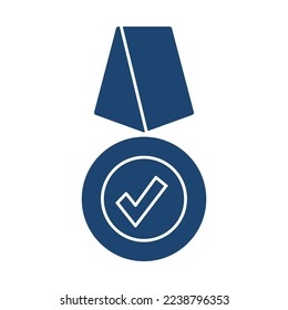 Medal filled universal icon ui ux element sign.