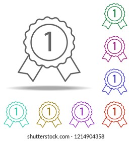 medal first icon. Elements of awards in multi color style icons. Simple icon for websites, web design, mobile app, info graphics