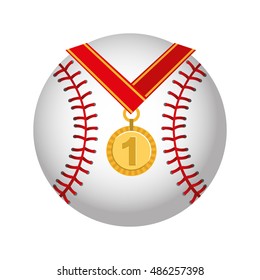 medal first place championship vector illustration design