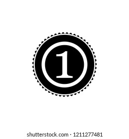 Medal for first place icon. Element of winner award. Premium quality graphic design icon. Signs and symbols collection icon for websites, web design, mobile app on white background
