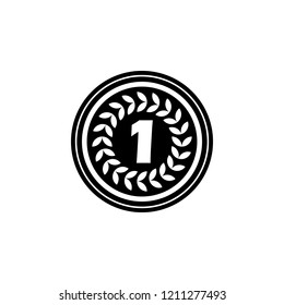 Medal for first place icon. Element of winner award. Premium quality graphic design icon. Signs and symbols collection icon for websites, web design, mobile app on white background
