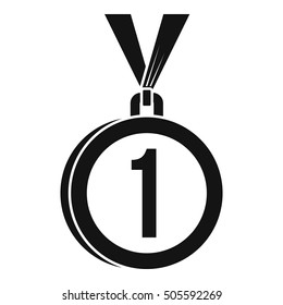 Medal for first place icon. Simple illustration of medal for first place vector icon for web