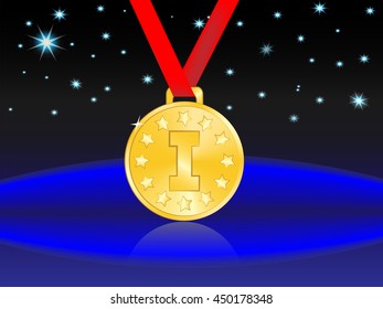 medal for first place in the starry sky