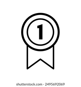 Medal for the first place	- vector icon