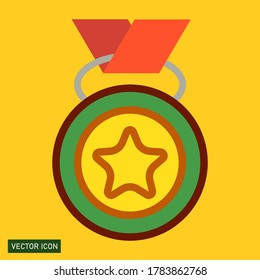 Medal. flat medal design. vector icon
