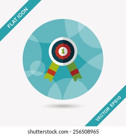 medal flat icon with long shadow,eps10