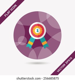 medal flat icon with long shadow,eps10