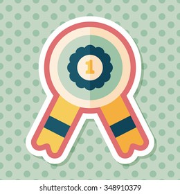 medal flat icon with long shadow,eps10