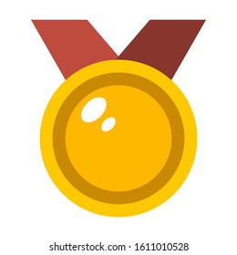 medal flat isolated vector icon