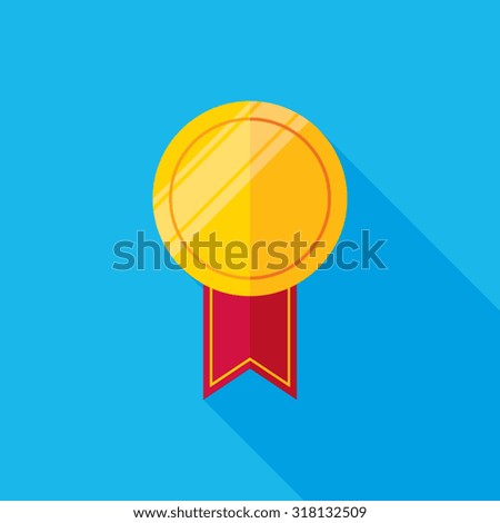 Medal Flat Long Shadow Icon