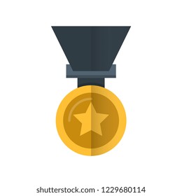 Medal flat vector icon.