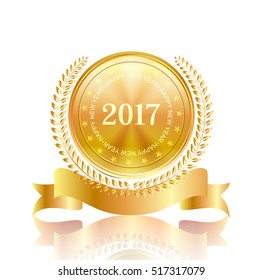 
Medal frame icon New Year