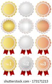 Medal frame pearl