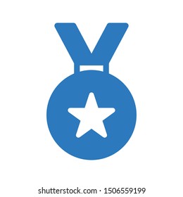 medal glyph colour vector icon