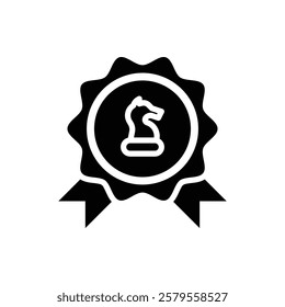 Medal Glyph Icon. Medal Icon
