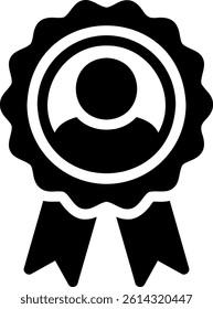medal glyph icon illustration vector