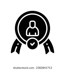 medal glyph icon. vector icon for your website, mobile, presentation, and logo design.