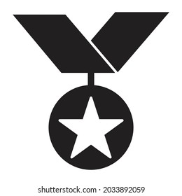Medal Glyph Style vector icon which can easily modify or edit 