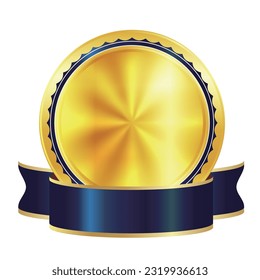 medal gold ribbon frame icon