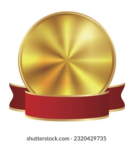 medal gold ribbon frame icon