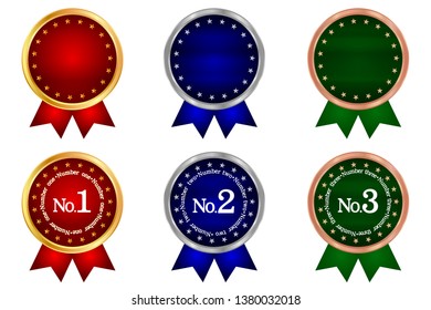 Medal gold silver icon