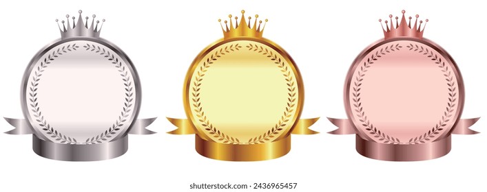 Medal Gold Silver Ribbon Icon