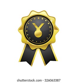 Medal golden Vector Icon Design