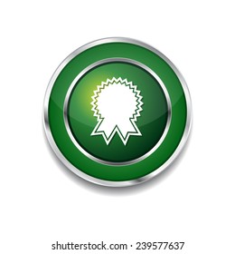 Medal Green Vector Icon Button