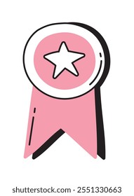 medal hand drawn element icon