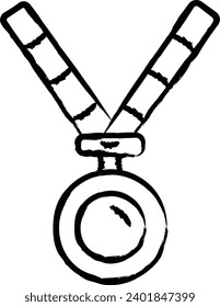 Medal hand drawn vector illustration