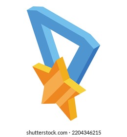 Medal hierarchy icon. Isometric of medal hierarchy vector icon for web design isolated on white background