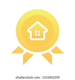 medal home gradient logo design modern template icon