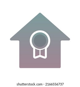 medal home logo gradient design template icon