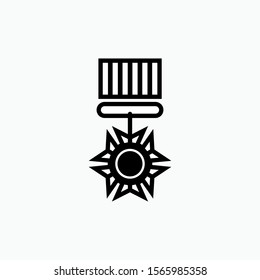 Medal Honor Icon. Award Illustration As A Simple Vector Sign & Trendy Symbol for Design, Websites, Presentation or Application.