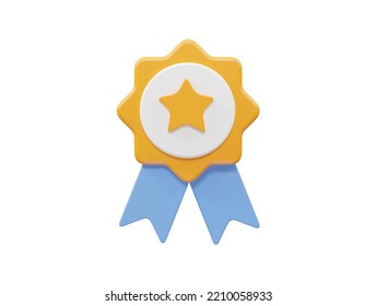 Medal icon 3d element illustration