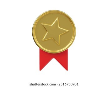 Medal icon 3d render illustration