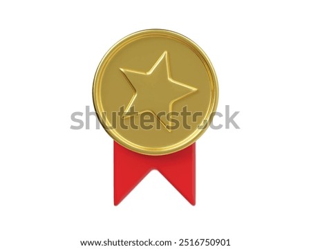 Medal icon 3d render illustration