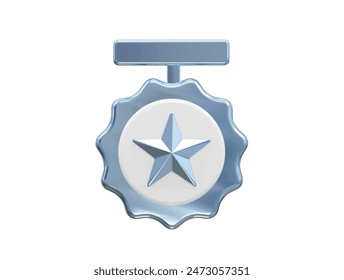Medal icon award 3d rendering illustration champion element