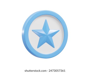 Medal icon award 3d rendering illustration champion element