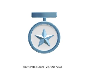 Medal icon award 3d rendering illustration champion element