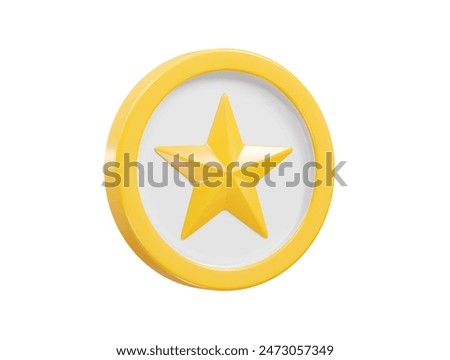 Medal icon award 3d rendering illustration champion element